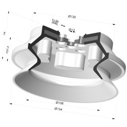 Sauggreifer1.5 Falten Serie PBG Ø 154.1MM