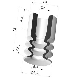 Ventosa 2.5 Fuelles Serie 2 Ø 9.4MM