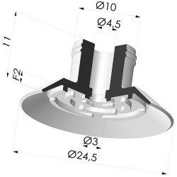 Flachsauggreifer Serie 7 Ø 25MM