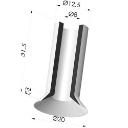 Flachsauggreifer Serie 7SC Ø 20MM