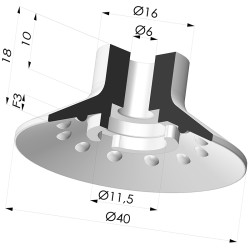 Flachsauggreifer Serie 7SB Ø 40MM