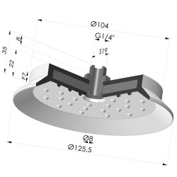 Flachsauggreifer Serie 7SB Ø 125.5MM mit Halter G1/4"