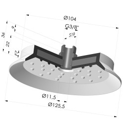 Flachsauggreifer Serie 7SB Ø 125.5MM mit Halter G3/8"