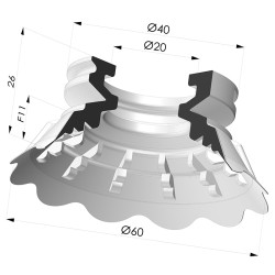 Flachsauggreifer Serie 7FP Ø 59.5mm