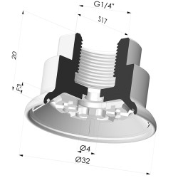 Flachsauggreifer Serie 7R Ø 32MM