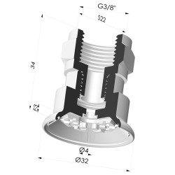 Flachsauggreifer Serie 7R Ø 32MM