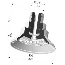 Flachsauggreifer Serie 7R Ø 42MM