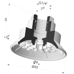 Flachsauggreifer Serie 7R Ø 52MM