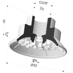 Flachsauggreifer Serie 7R Ø 52MM