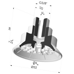 Flachsauggreifer Serie 7R Ø 52MM