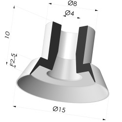 Flachsauggreifer Serie 7 Ø 15MM