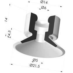 Flachsauggreifer Serie 7 Ø 20MM