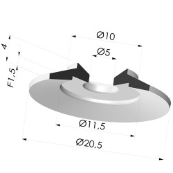 Flachsauggreifer Serie 7 Ø 21MM