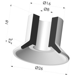 Flachsauggreifer Serie 7 Ø 27MM