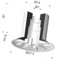 Flachsauggreifer Serie 7 Ø 27MM