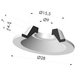 Flachsauggreifer Serie 7 Ø 28MM