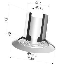 Flachsauggreifer Serie 7 Ø 30MM