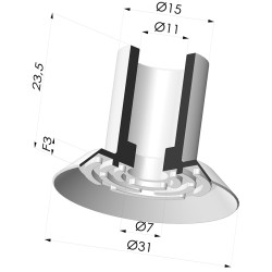 Flachsauggreifer Serie 7 Ø 30MM