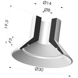 Flachsauggreifer Serie 7 Ø 30MM