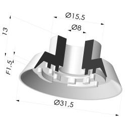 Flachsauggreifer Serie 7 Ø 31.5MM