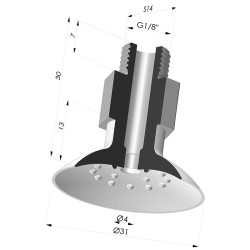 Flachsauggreifer Serie 7 Ø 31.5MM