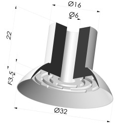 Flachsauggreifer Serie 7 Ø 33MM