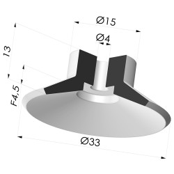 Flachsauggreifer Serie 7 Ø 34MM