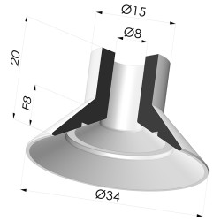 Flachsauggreifer Serie 7 Ø 34MM