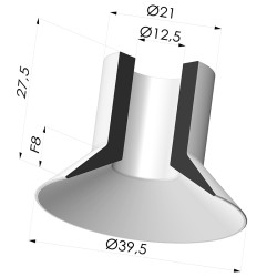 Flachsauggreifer Serie 7 Ø 40MM