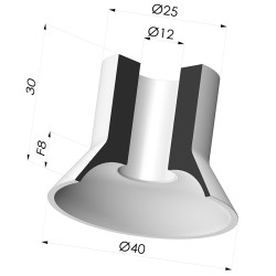 Flachsauggreifer Serie 7 Ø 40MM