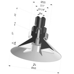 Flachsauggreifer Serie 7 Ø 65MM