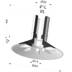 Flachsauggreifer Serie 7 Ø 65MM