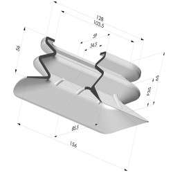 Sauggreifer oval Serie 4PA 156x85.5MM