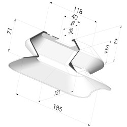 Sauggreifer Oval Serie 4PA 190x125MM