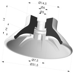 Flachsauggreifer Serie 99 Ø 31.5 mm