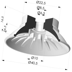 Flachsauggreifer Serie 99 Ø 40.5 mm
