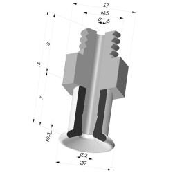 Flachsauggreifer Serie 9 Ø 7MM