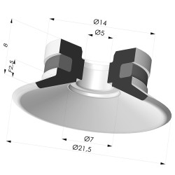 Flachsauggreifer Serie 9 Ø 21,5MM