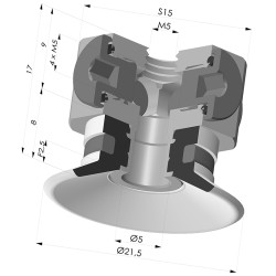 Flachsauggreifer Serie 9 Ø 21.5MM