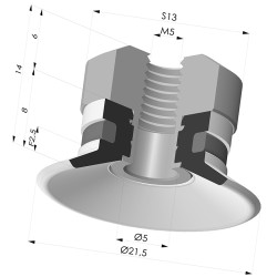 Flachsauggreifer Serie 9 Ø 21.5MM