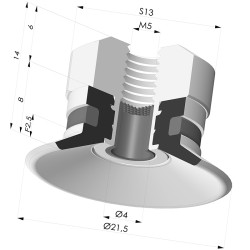 Flachsauggreifer Serie 9 Ø 21.5MM