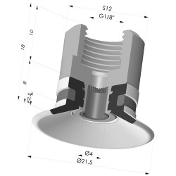 Flachsauggreifer Serie 9 Ø 21,5MM