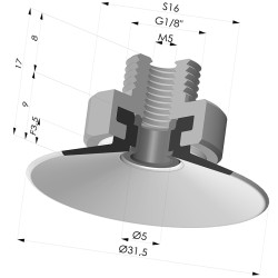 Flachsauggreifer Serie 9 Ø 31.5MM