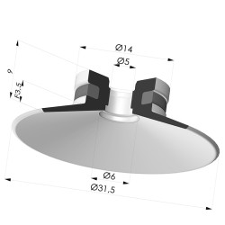 Flachsauggreifer Serie 9 Ø 31.5MM