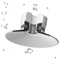 Flachsauggreifer Serie 9 Ø 31.5MM