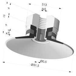 Flachsauggreifer Serie 9 Ø 31.5MM