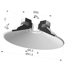 Flachsauggreifer Serie 9 Ø 41,5MM