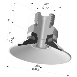 Flachsauggreifer Serie 9 Ø 41.5MM