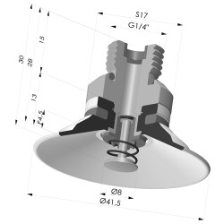 Flachsauggreifer Serie 9 Ø 41.5MM