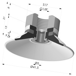 Flachsauggreifer Serie 9 Ø 41.5MM